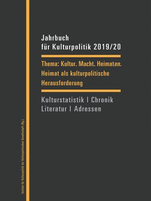 cover image of Jahrbuch für Kulturpolitik 2019/20